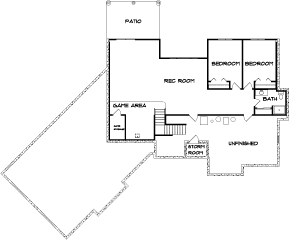 Sutton Custom Home plan basement
